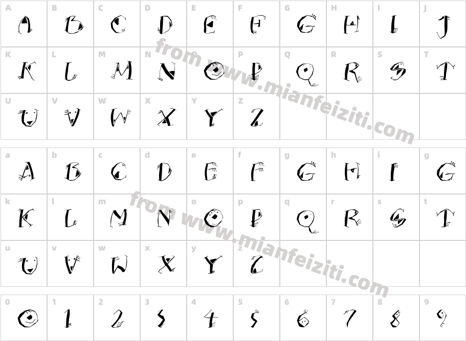 K-Neptuns字体字体映射图