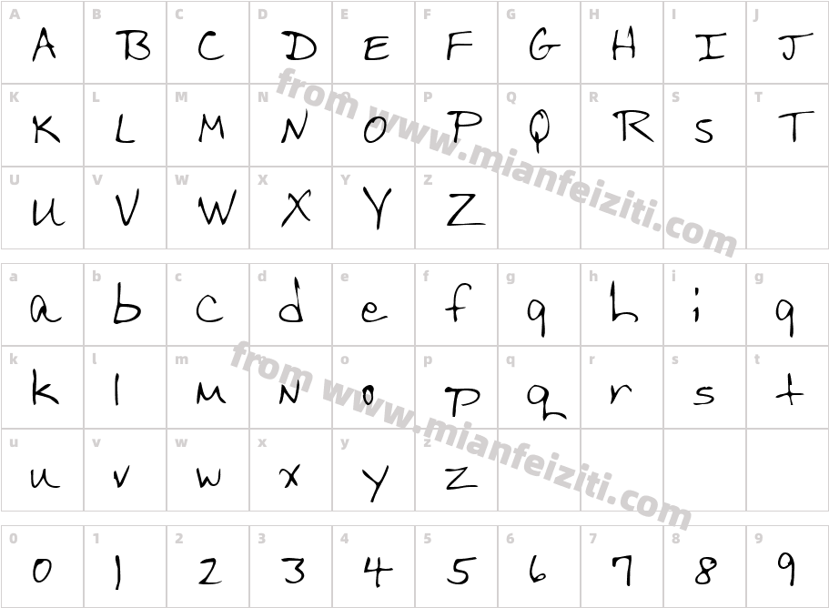 LEHN206字体字体映射图