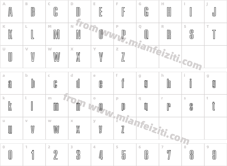 P700-Sans-Outline字体字体映射图