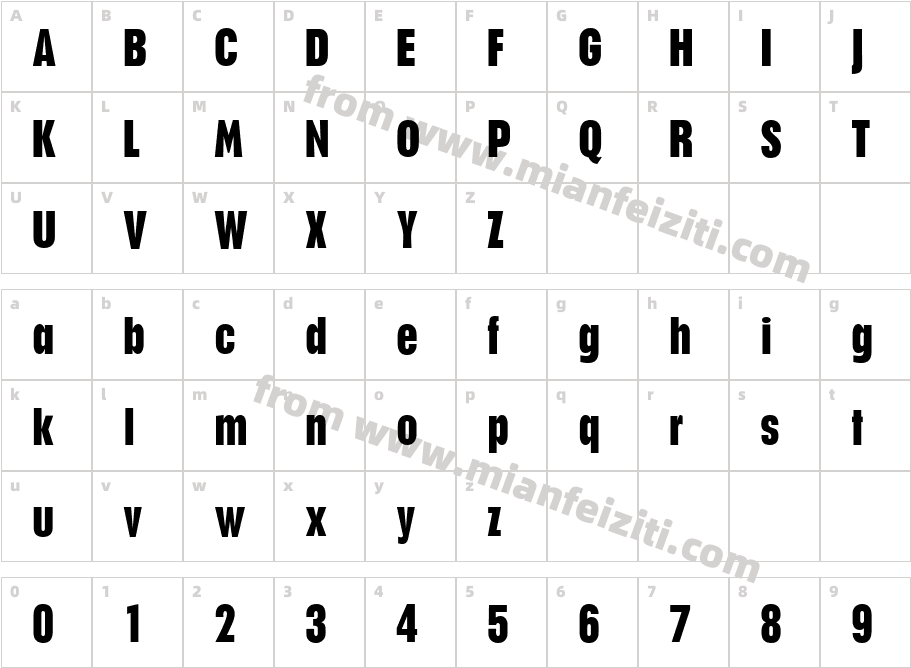 P760-Sans字体字体映射图