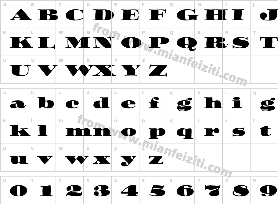 OzwaldEF字体字体映射图