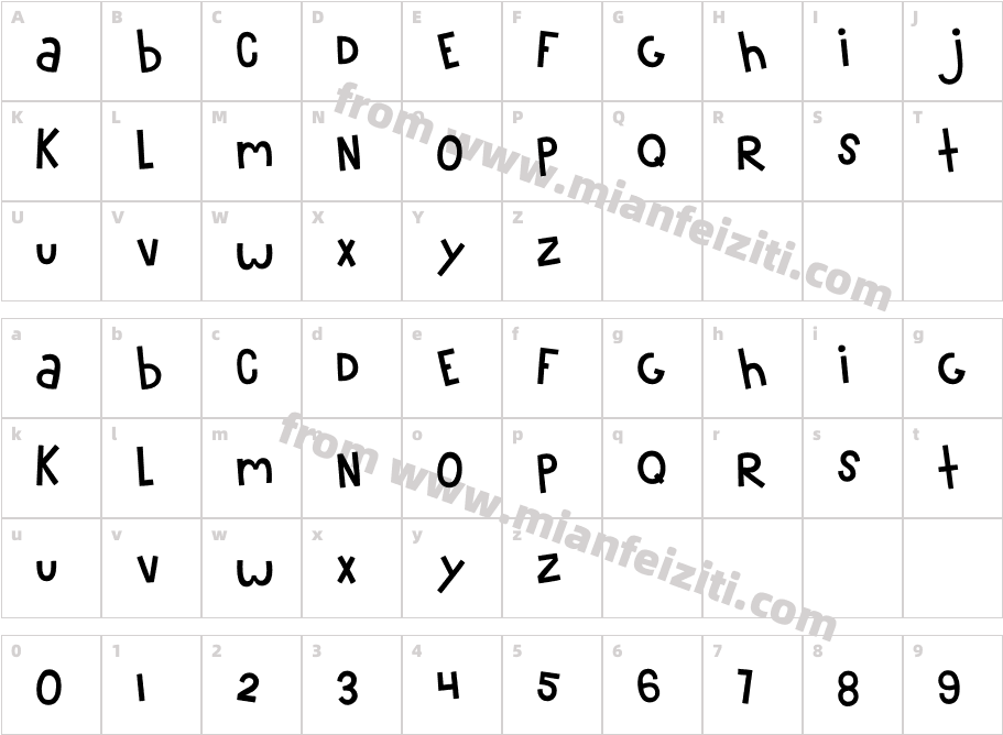 MTF100字体字体映射图
