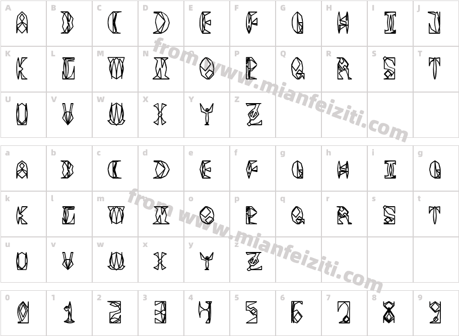 QURVH-T1 (14)字体字体映射图