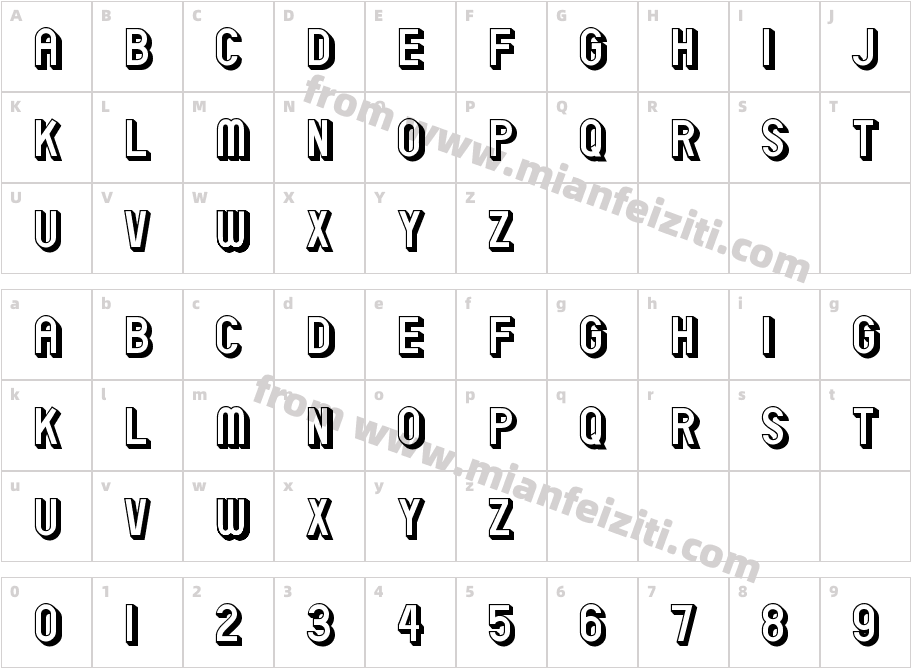 ZYENA Pursuit字体字体映射图