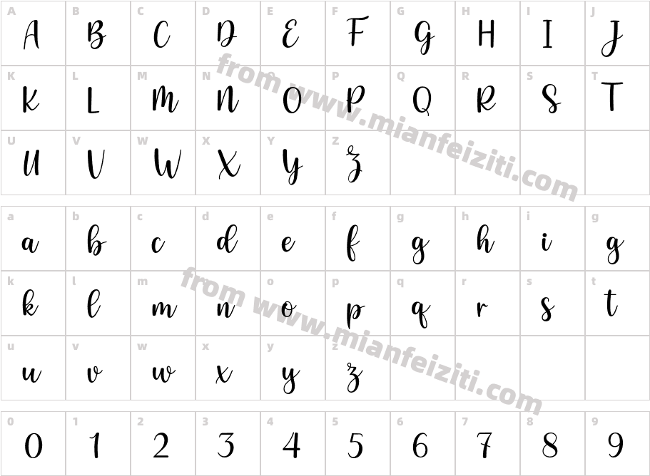 Aishya-Regular字体字体映射图