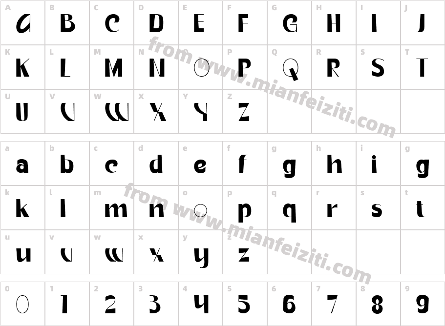 Font 107 Regular字体字体映射图