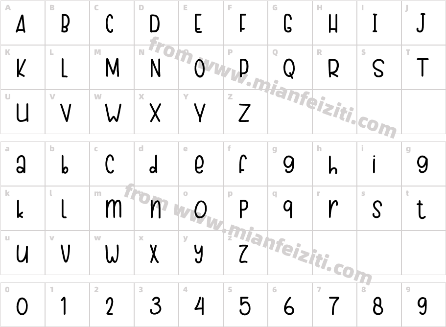 Bingo Heyho Regular Regular字体字体映射图