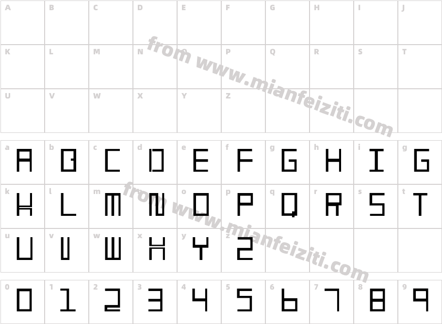 486 Regular字体字体映射图