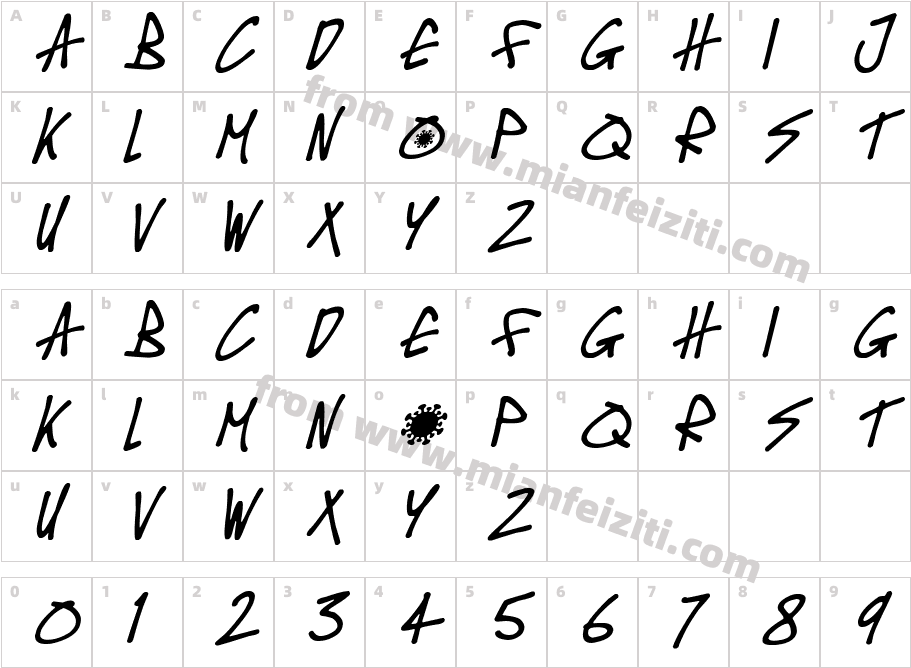 Contagion Italic字体字体映射图