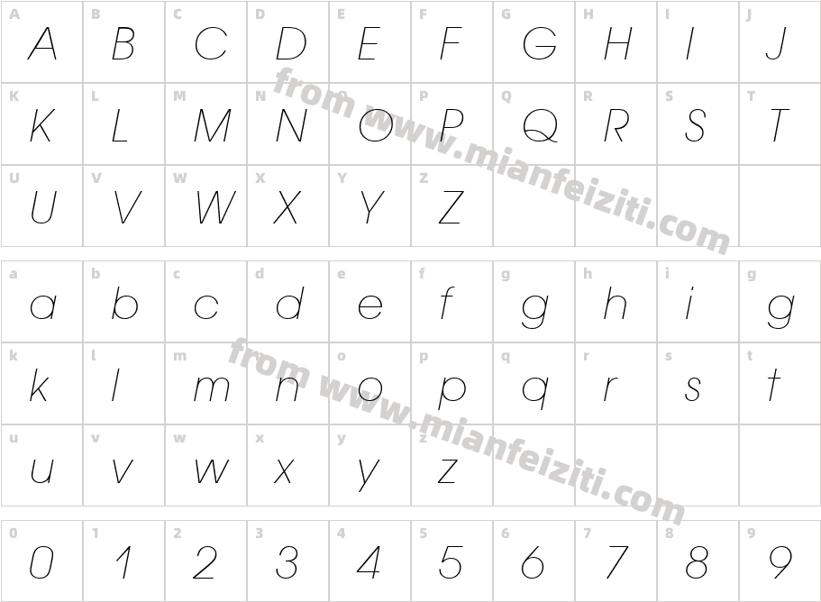 Avantgardeextlititctt Italic字体字体映射图