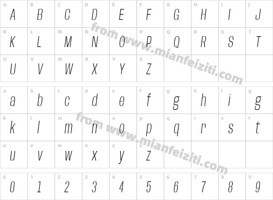 Base Neue Cond ExtLt Obliq字体字体映射图