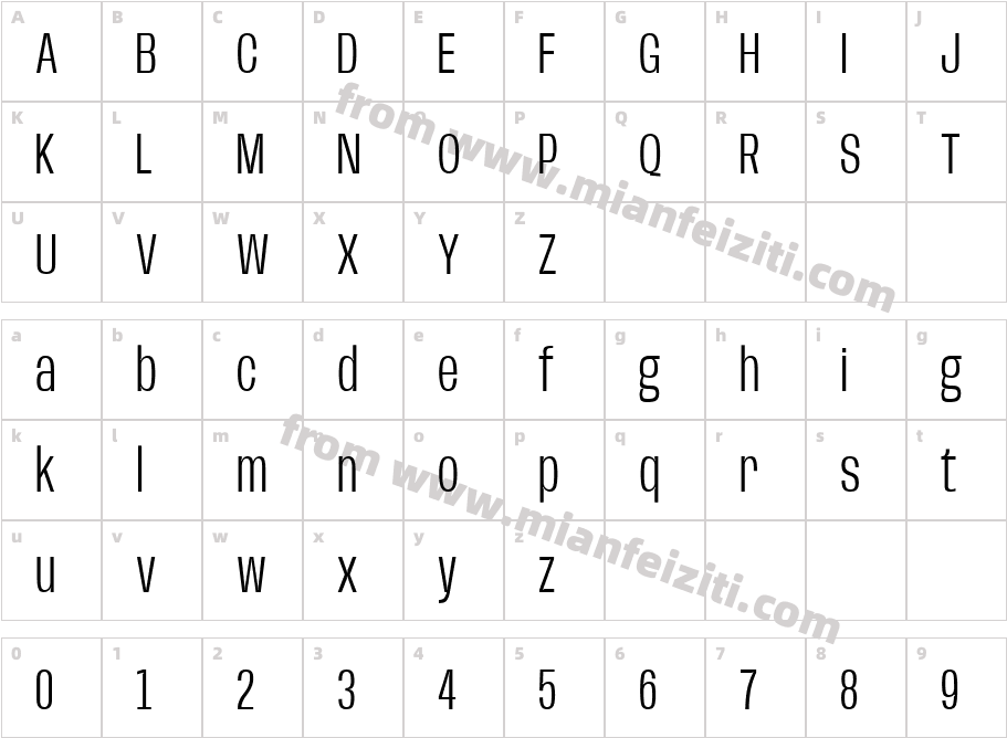 Base Neue Condensed Light字体字体映射图