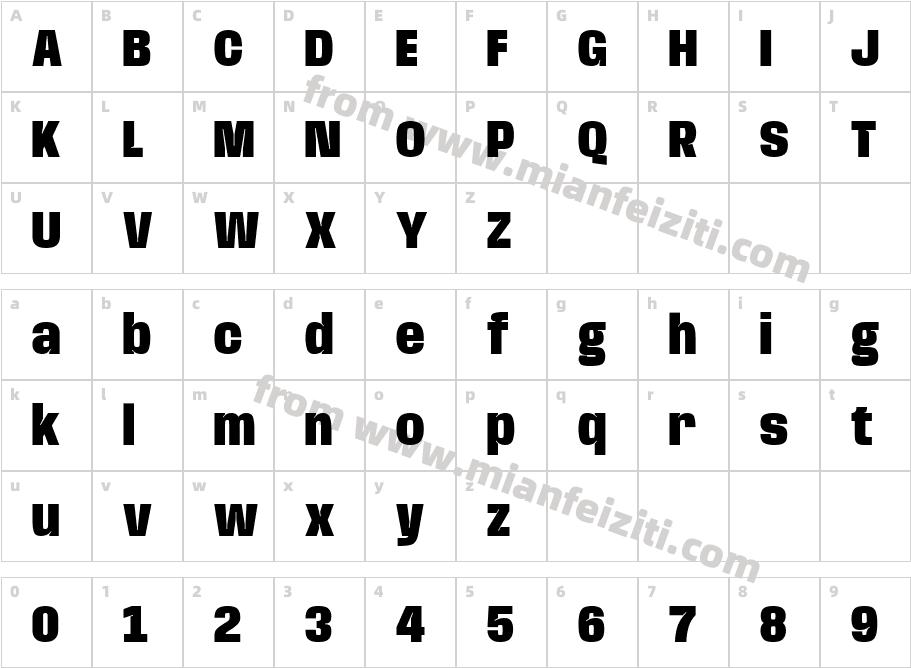 Base Neue Condensed Black字体字体映射图