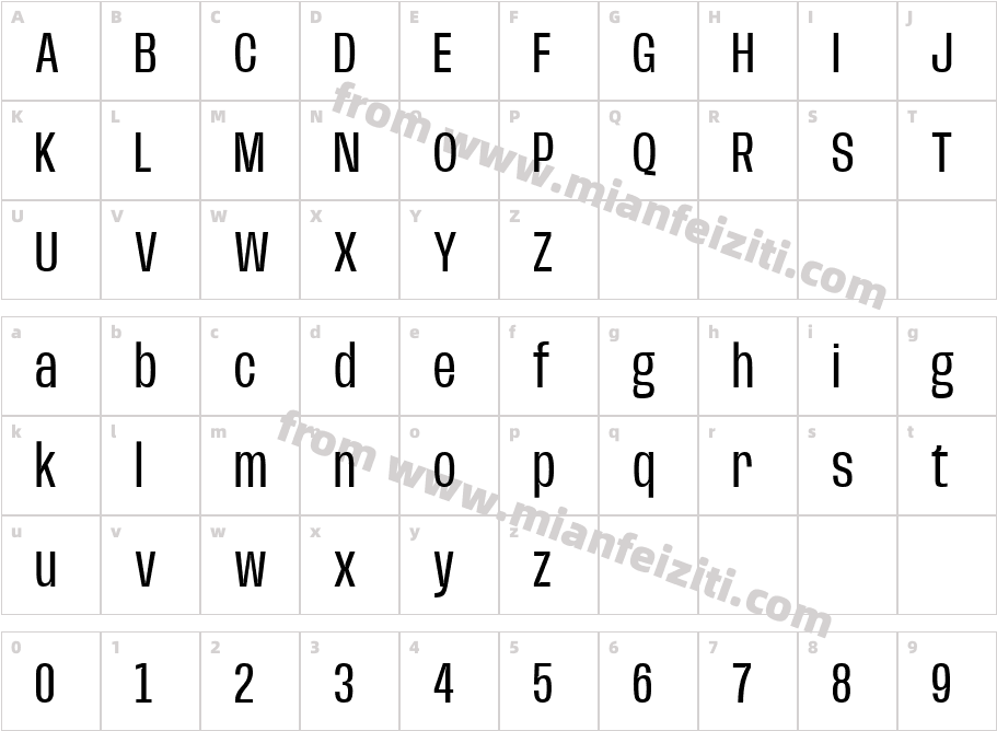 Base Neue Condensed字体字体映射图