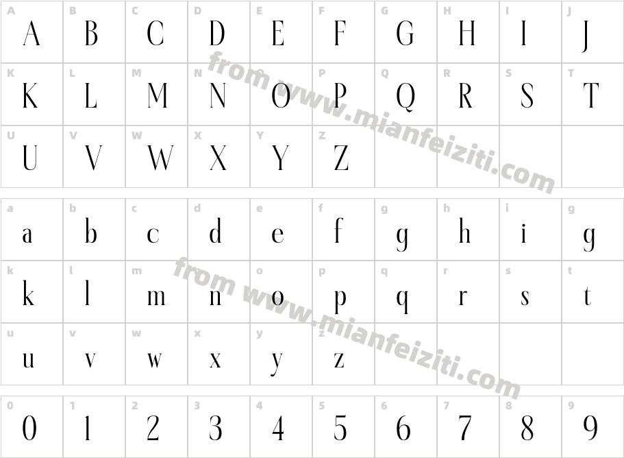 Habemfi字体字体映射图