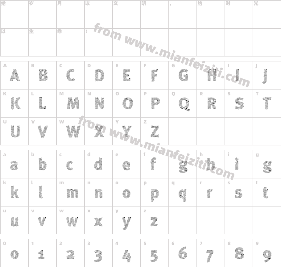 ABebedera-Heavy字体字体映射图