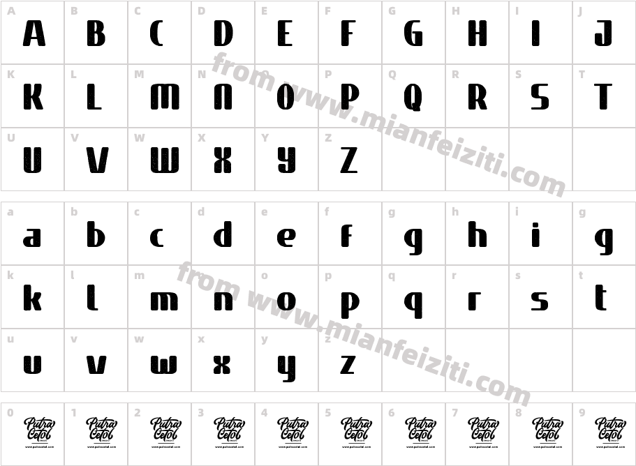 ALOALLARegular字体字体映射图