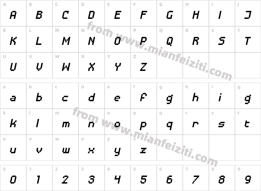 DisposableDroidBB-Italic字体字体映射图