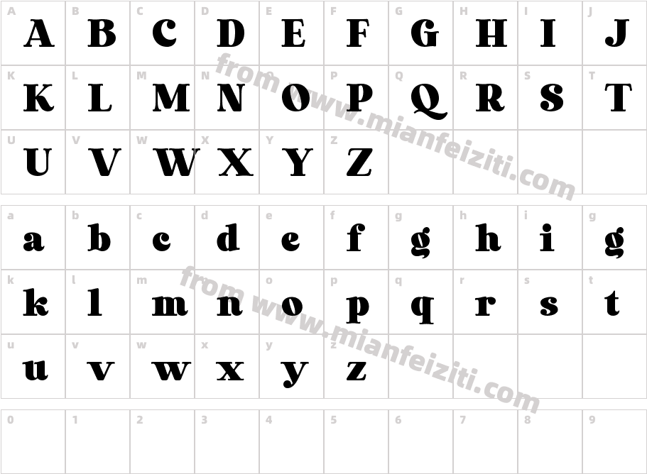 Laurens-Regular字体字体映射图