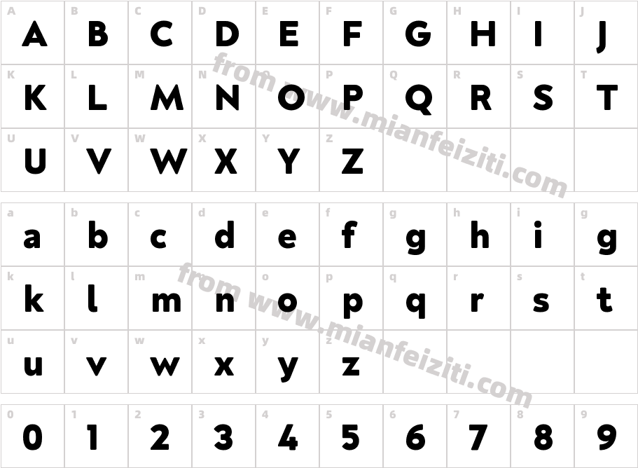 Neufreit ExtraBold字体字体映射图