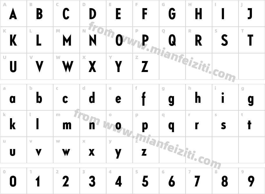 RelishPro Condensed 3字体字体映射图