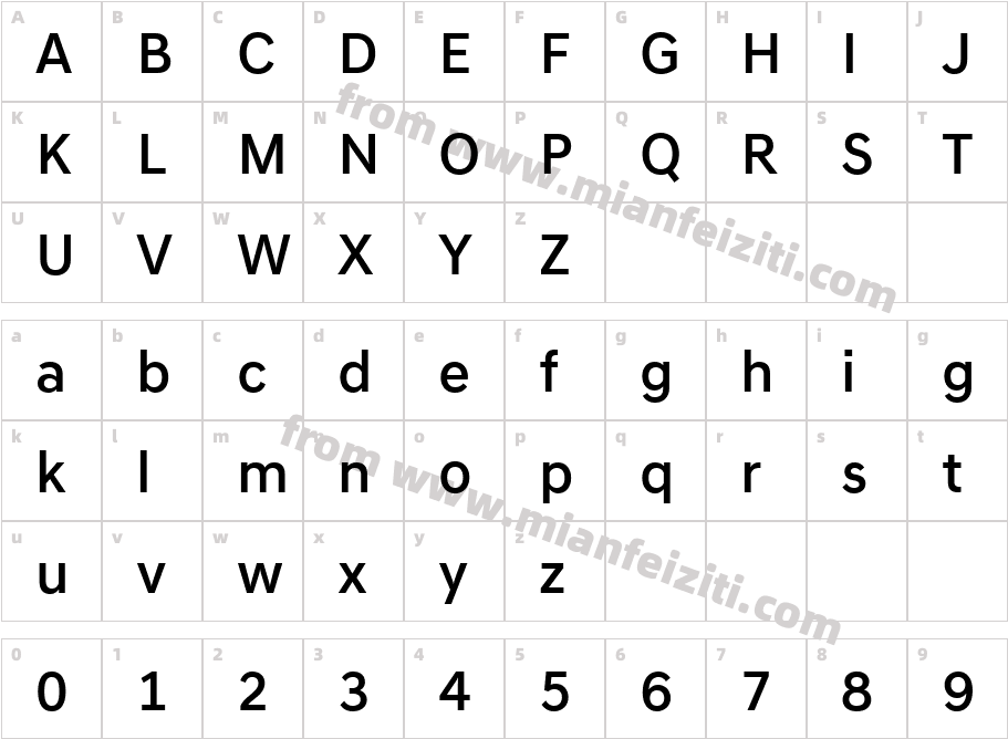 Hyundai Sans Text Office Medium字体字体映射图