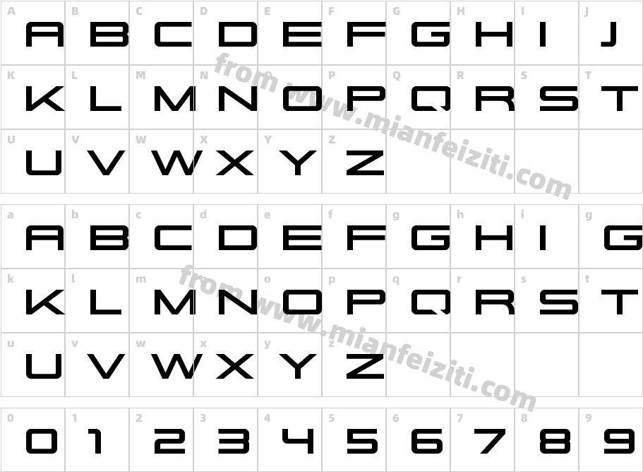 Porsche Design Font Regular字体字体映射图
