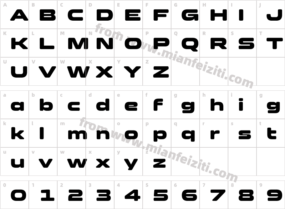 Clonoid W03 Black字体字体映射图