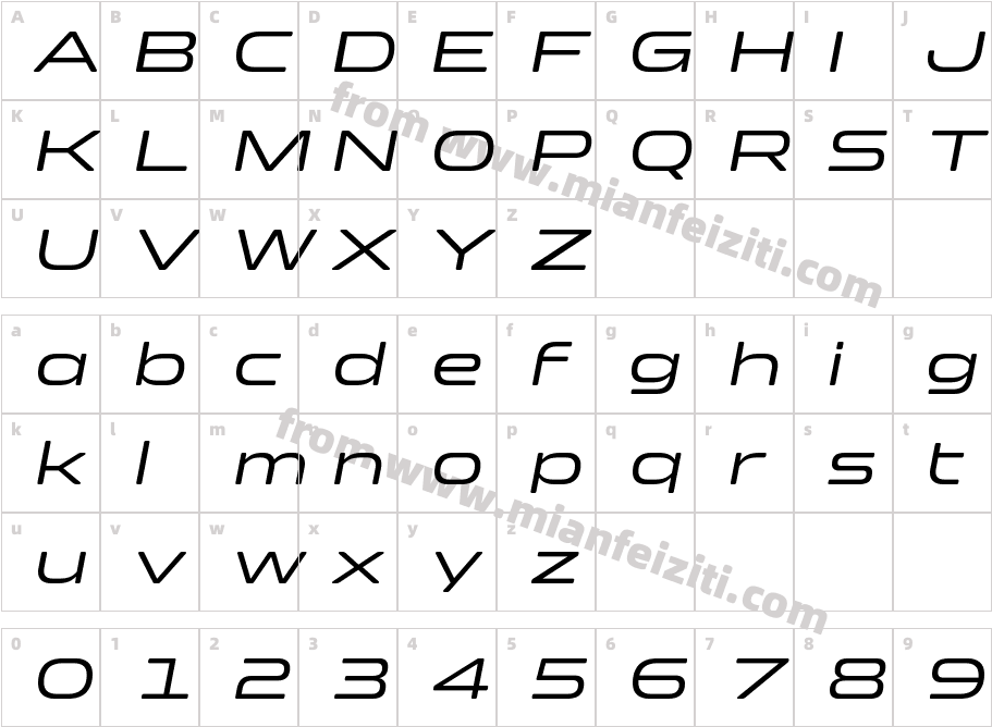 Clonoid Regular Italic字体字体映射图