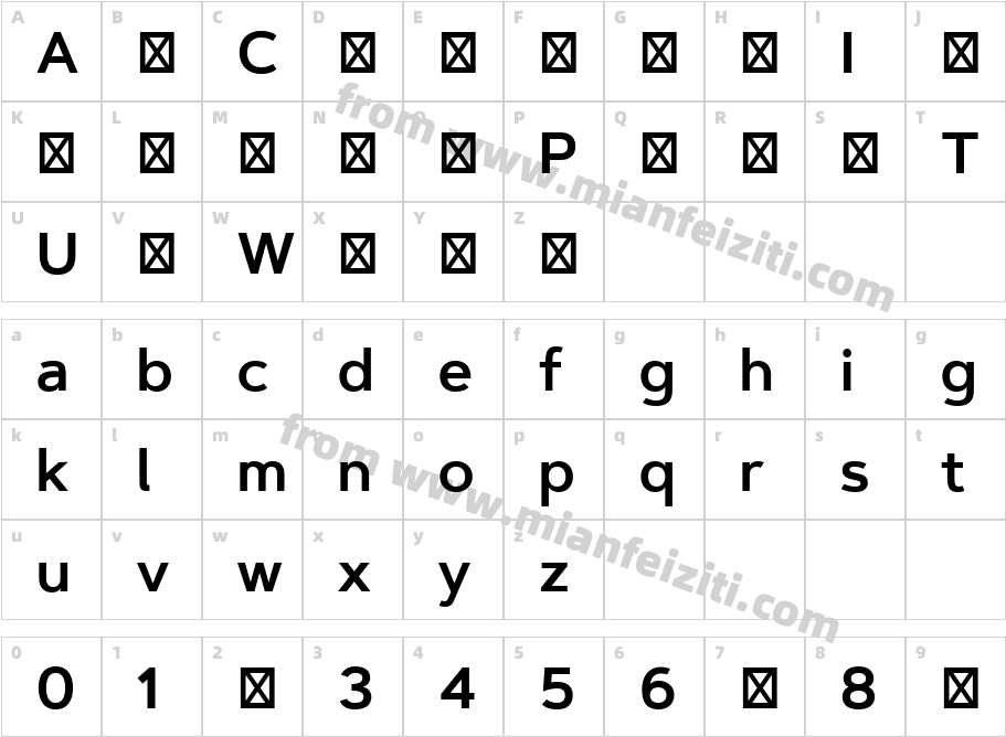 Artegra Sans SemiBold字体字体映射图