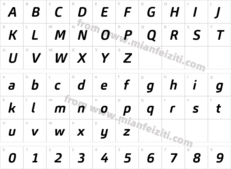 Carnas W03 Bold Italic字体字体映射图