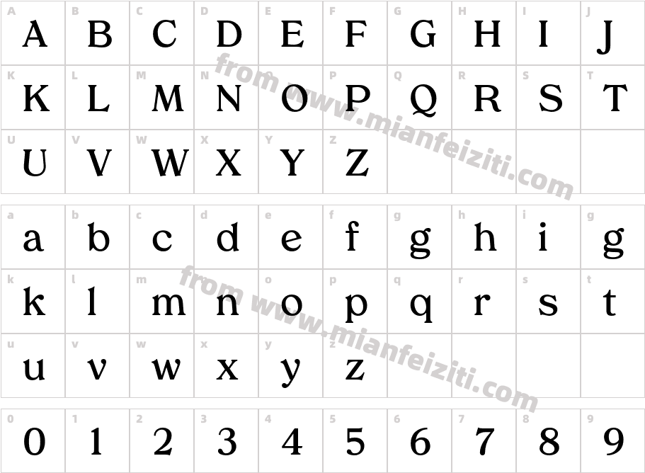 Tropiline-SemiBold字体字体映射图