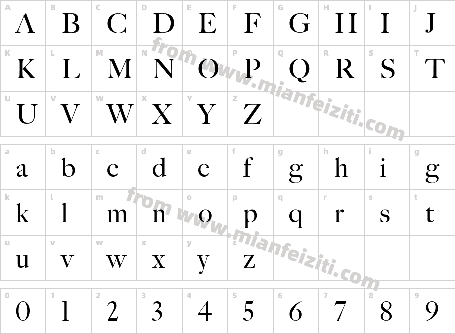 Mulat Addis Regular字体字体映射图