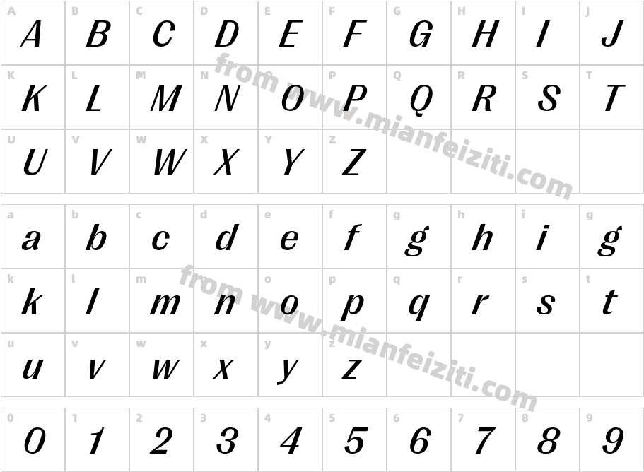 PP Right Gothic Medium Italic字体字体映射图
