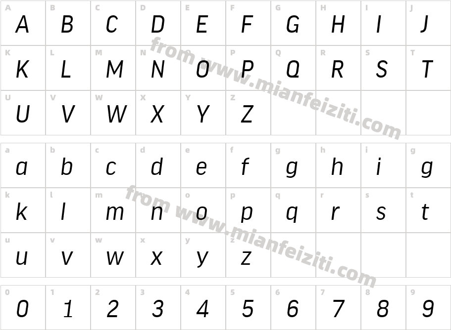 GoodHeadlineOffcPro-Italic字体字体映射图