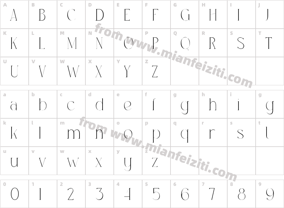 HIKAYATRegular字体字体映射图
