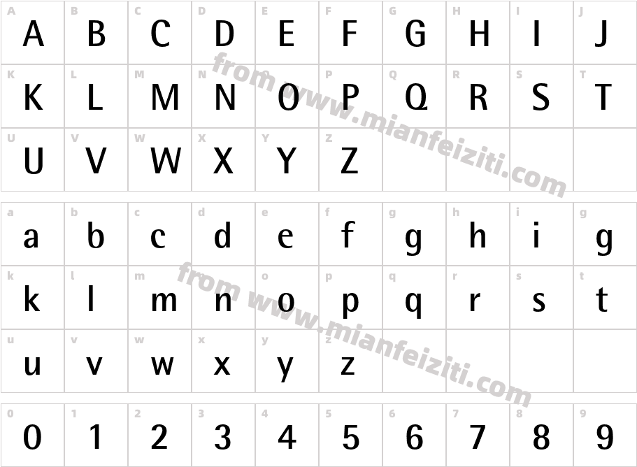 RotisSemiSansProCyr-Bold字体字体映射图