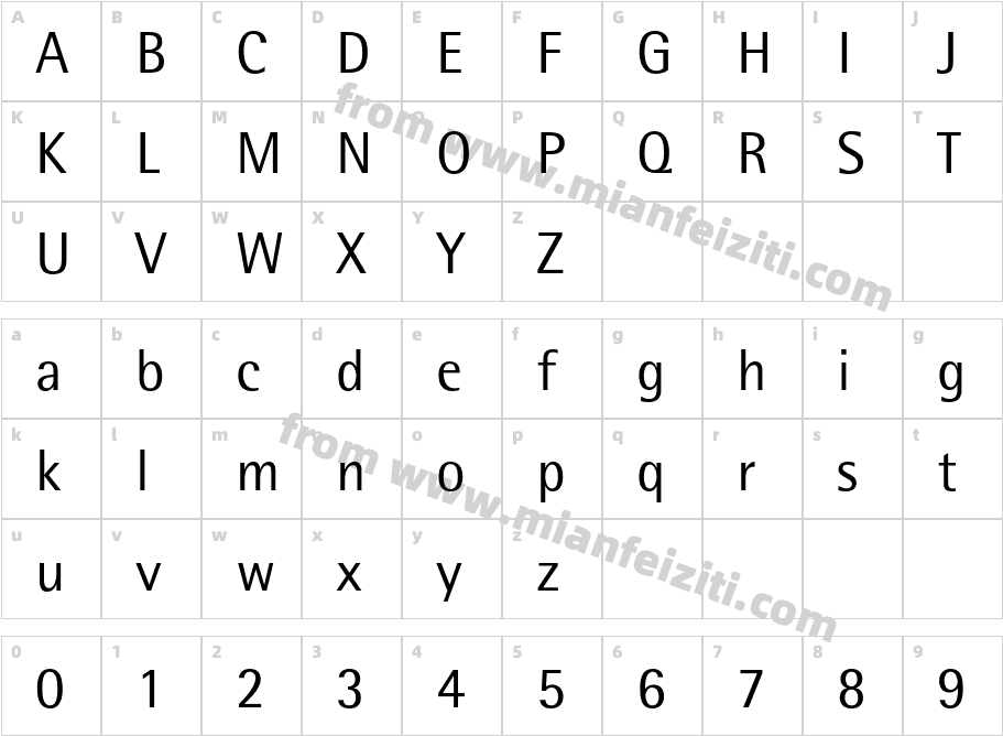 RotisSemiSansProCyr-Regular字体字体映射图