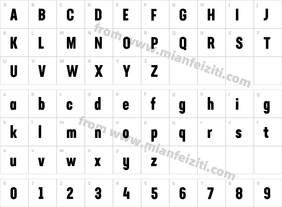 NeusaNextPro-CompactBold字体字体映射图