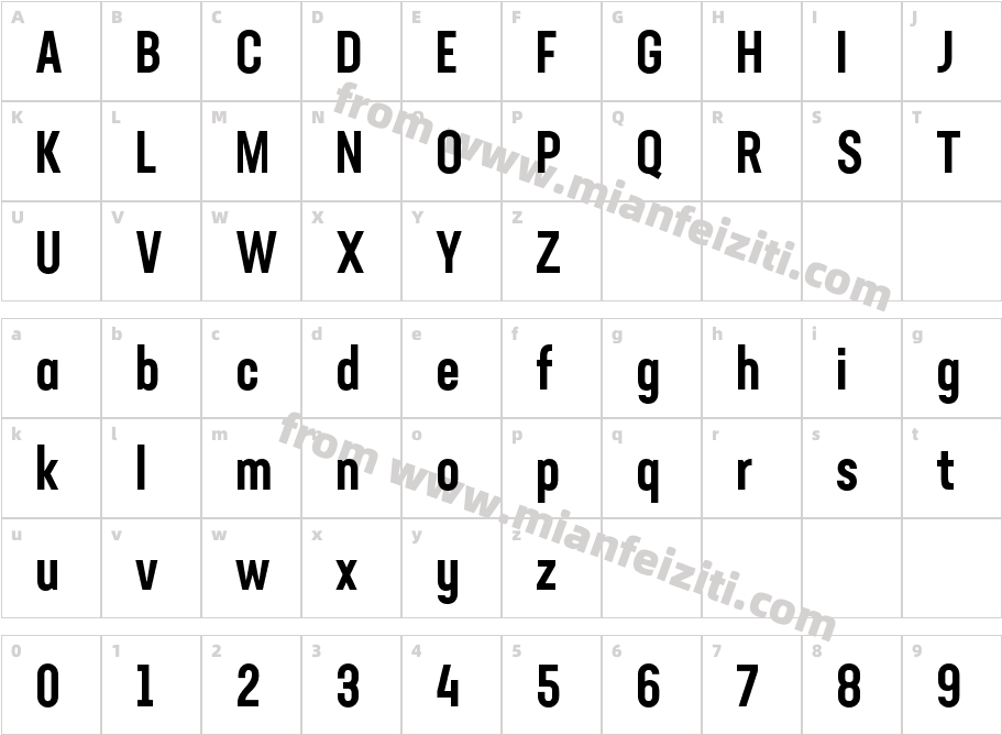 NeusaNextPro-CompactMedium字体字体映射图