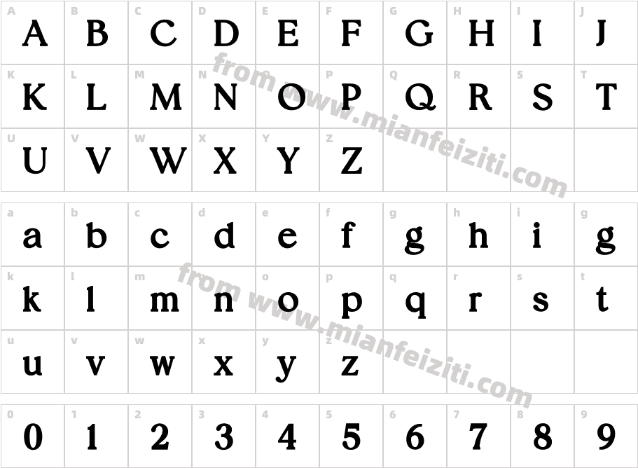 ArianeCoachella-ExtraBold字体字体映射图
