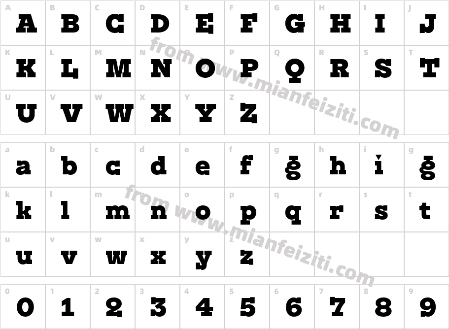 KyivType Serif Black字体字体映射图