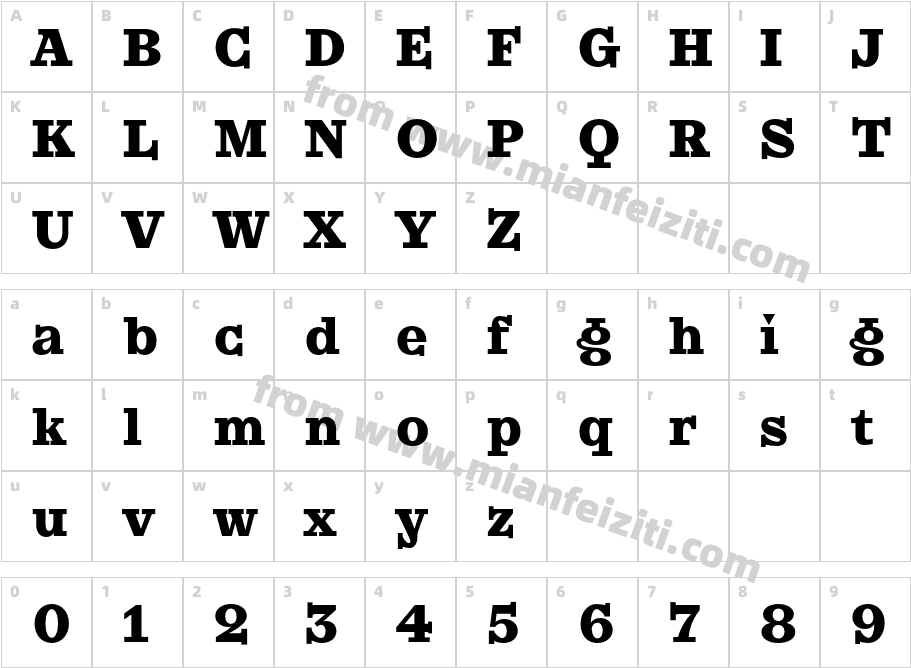 KyivType Serif Black2字体字体映射图