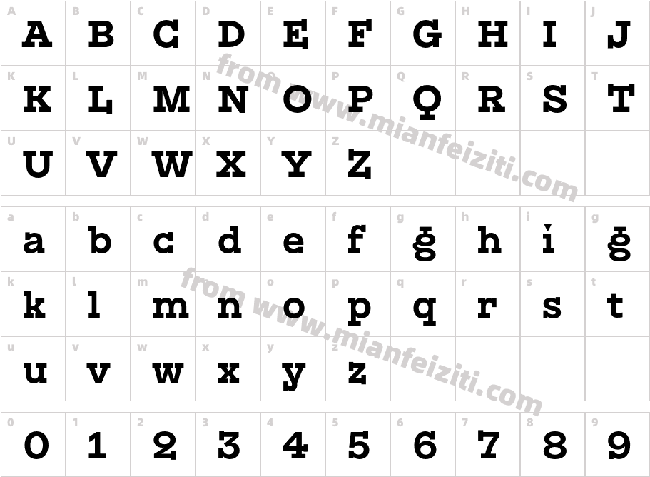 KyivType Serif Bold字体字体映射图
