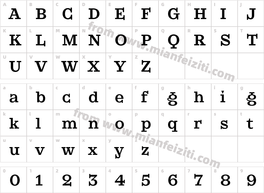 KyivType Serif Bold2字体字体映射图