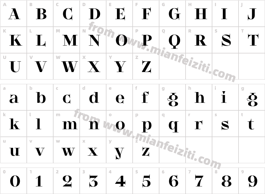 KyivType Serif Heavy3字体字体映射图