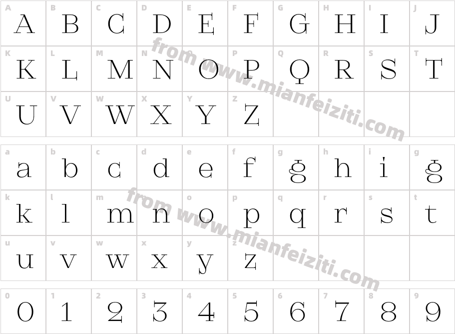 KyivType Serif Light3字体字体映射图