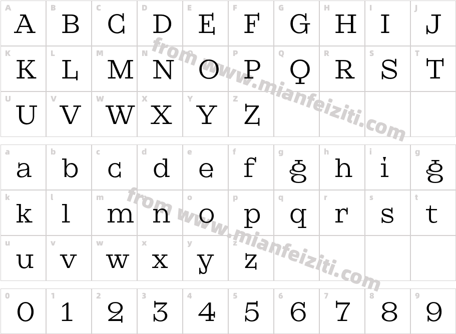KyivType Serif Regular2字体字体映射图