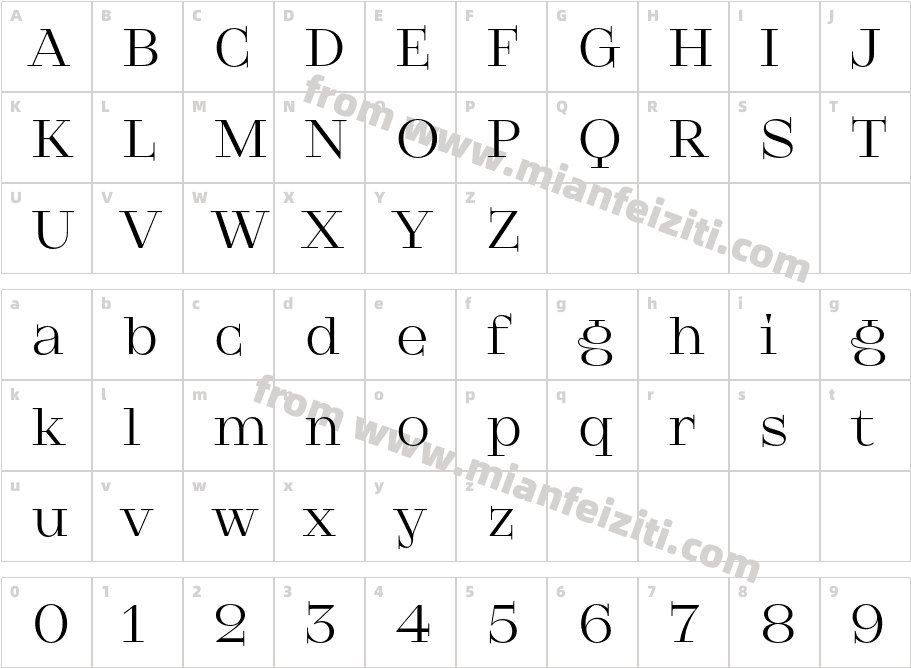KyivType Serif Regular3字体字体映射图
