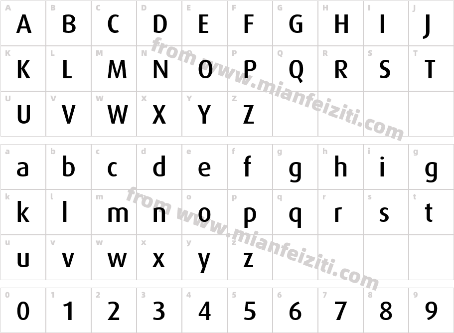 Dax Medium字体字体映射图